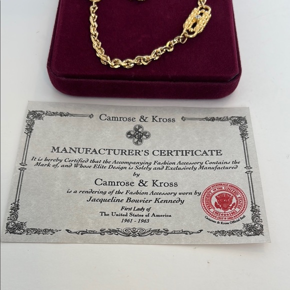 FINAL! VTG! Camrose & Kross Timeless Gold Link Chain Necklace Bracelet Set - Picture 3 of 9